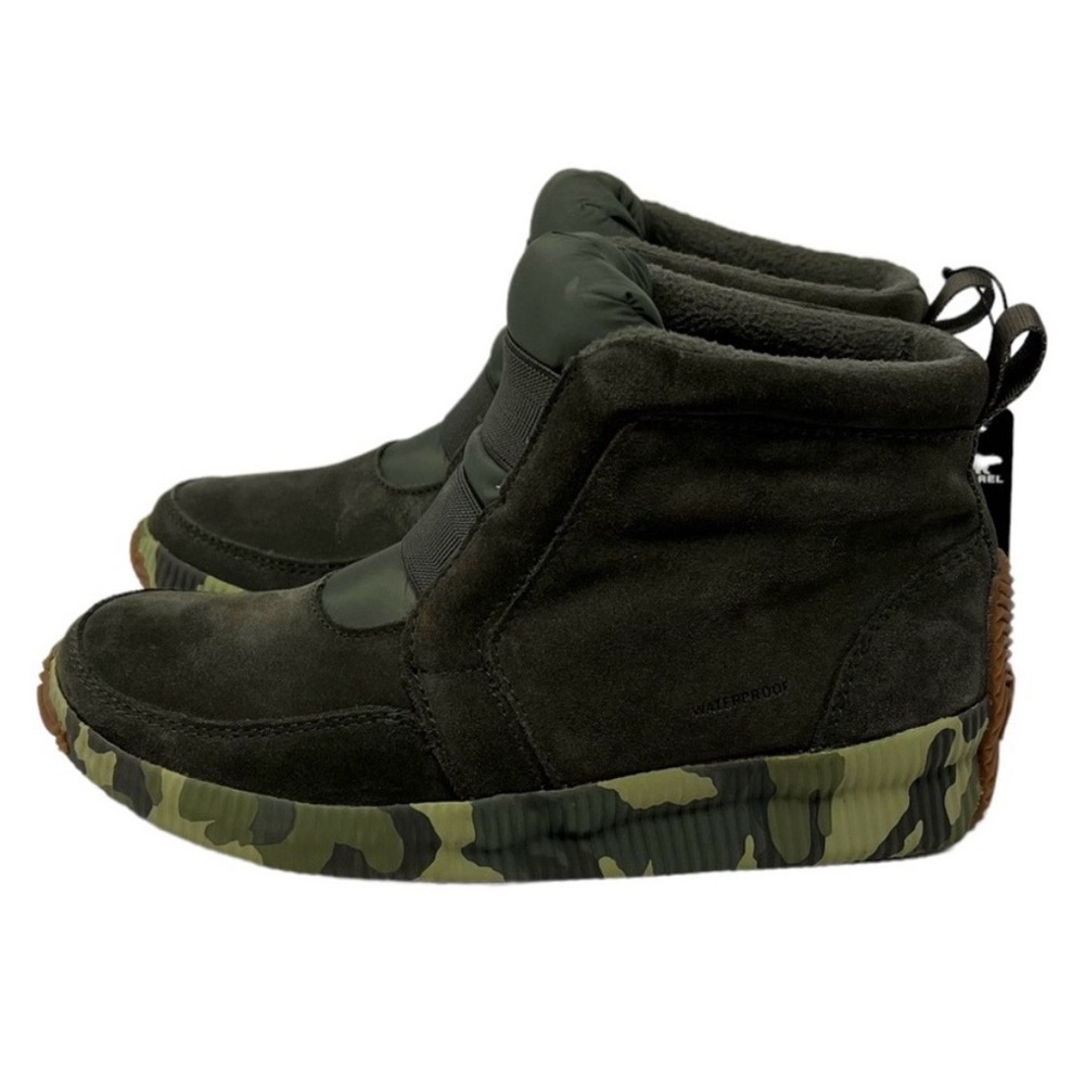 Sorel Out N About Plus Mid Alpine Tundra Green Camo Booties - Picture 4 of 13